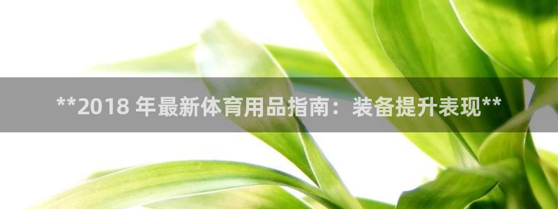 欧陆娱乐注册链接：**2018 年最新体育用品指南：
