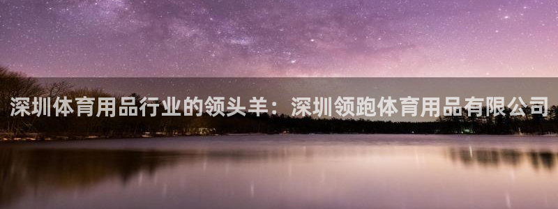 欧陆娱乐注册代理多少钱一个月：深圳体育用品行业的领头