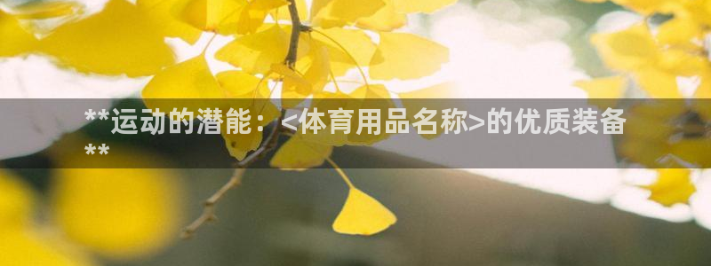 欧陆娱乐登录测速软件：**运动的潜能：<体育用品名称